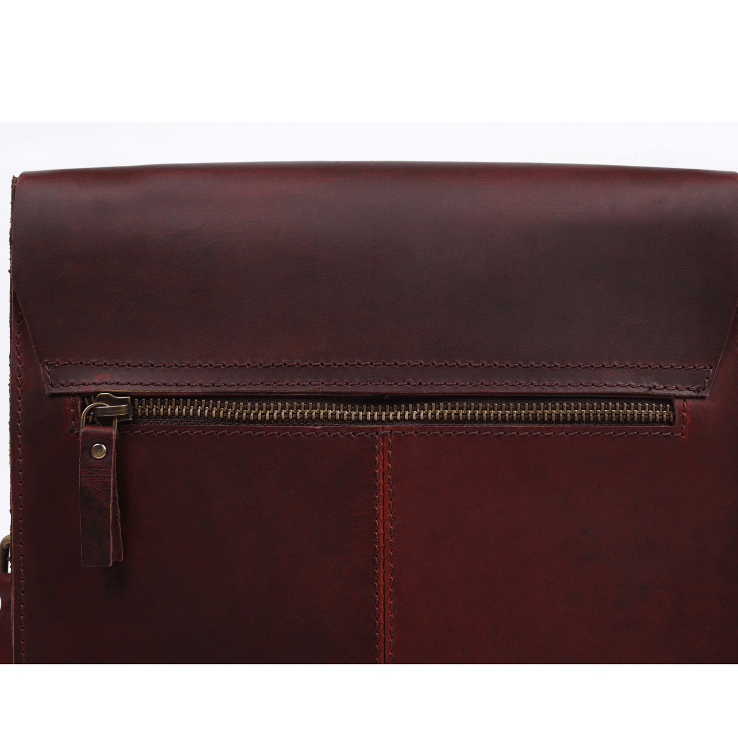 Classic Crossover Genuine Leather Cross Body Bag Sepia Wine