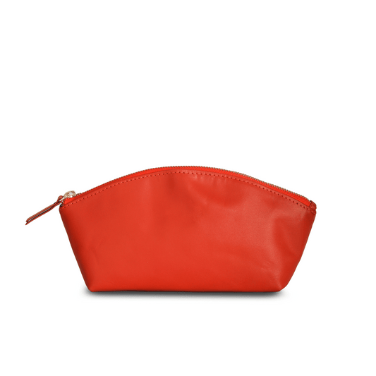 Roamready Genuine Leather Makeup Pouch Orange Touch