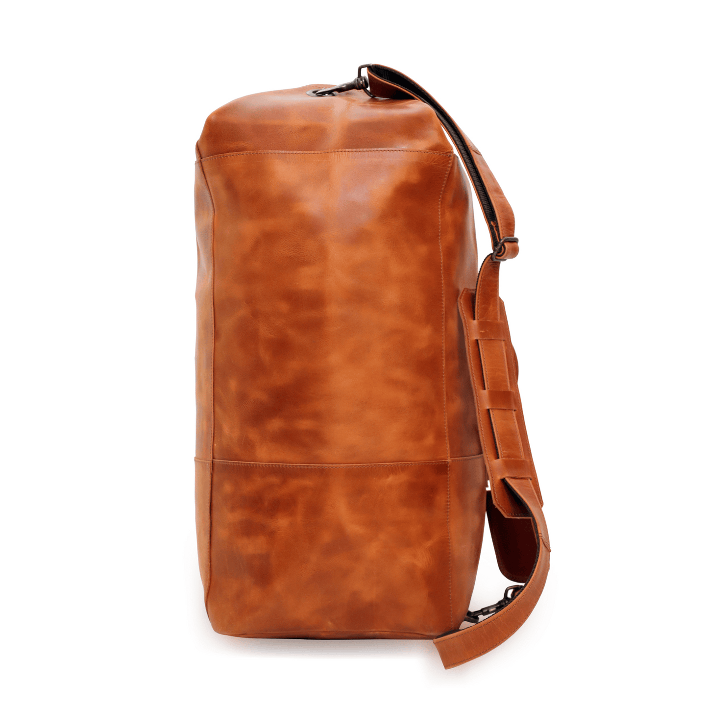 Troopers Military Genuine Leather Duffle Bag Hard Tan