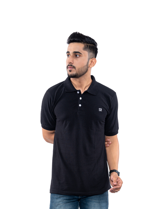 Black Tie & Dye Polo T-Shirt