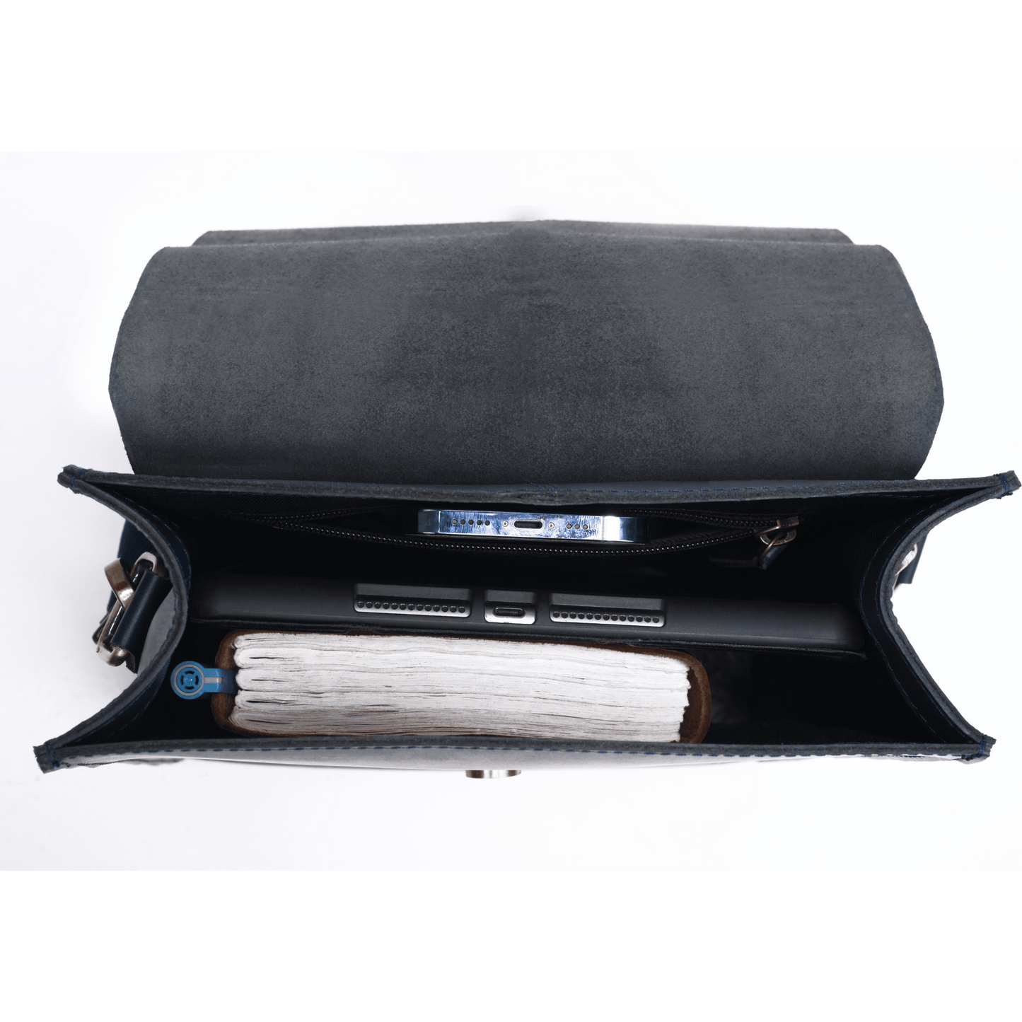 Classic Crosssover Genuine Leather Cross Body Bag Midnight Blue