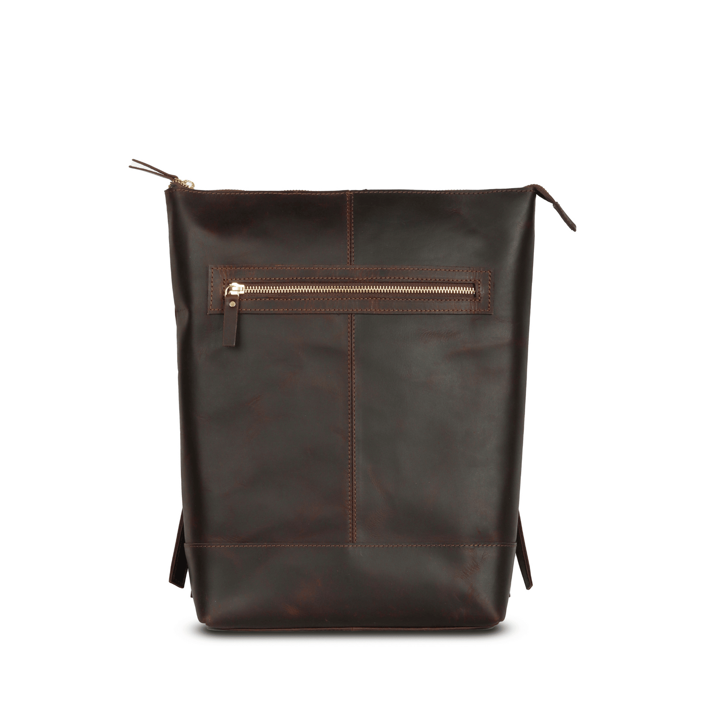 Techtrek Genuine Leather Bagpack Muddy Brown