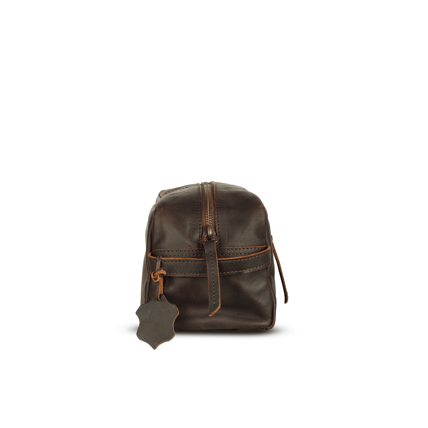 ON the go pouch Genuine Leather Tolietry Bag Muddy Brown