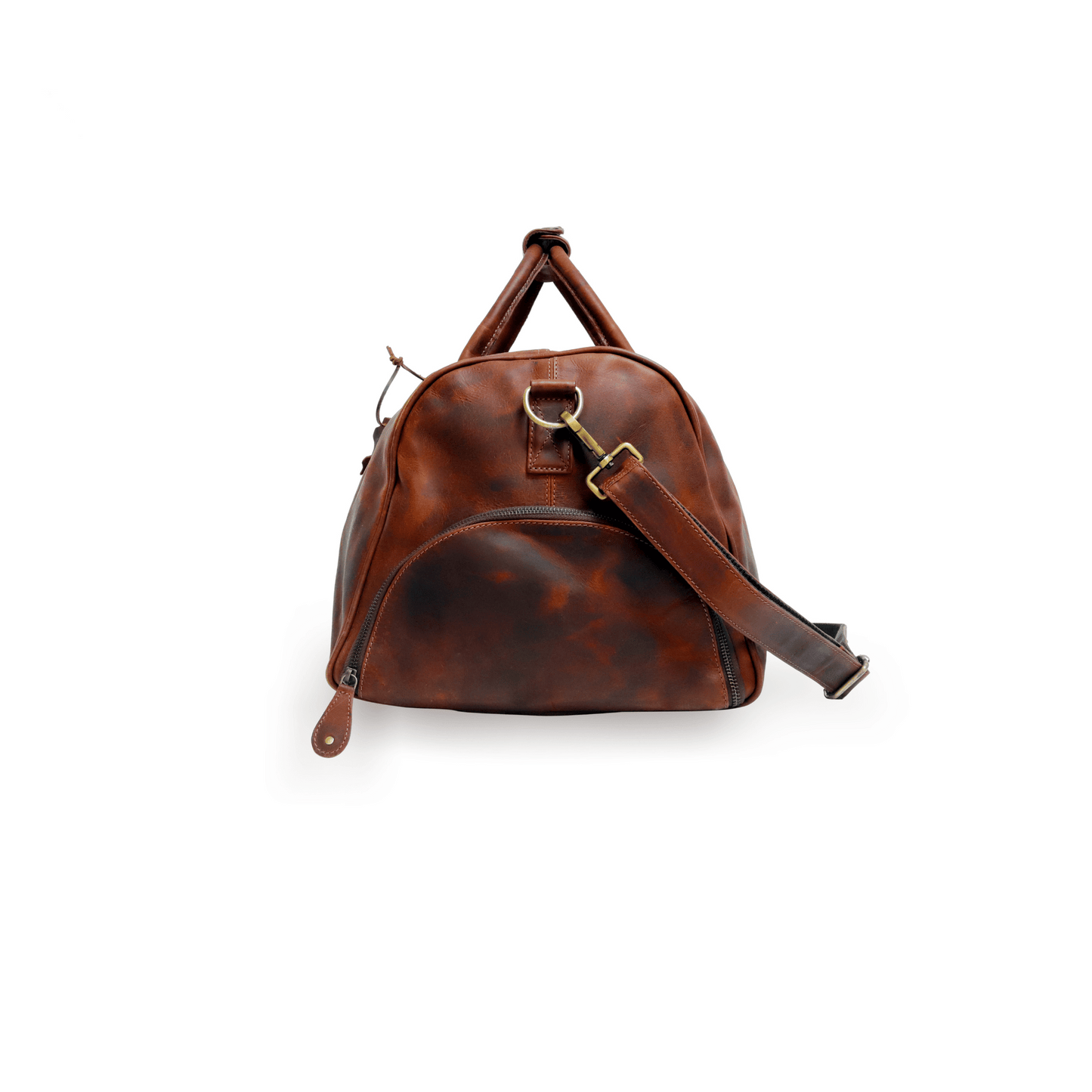 Explore Ready Genuine Leather Duffle Bag Sepia Wine