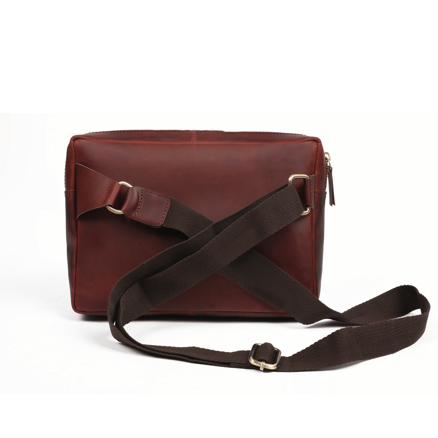 Get set rider Genuine Leather Chest Bag Sepia Wine