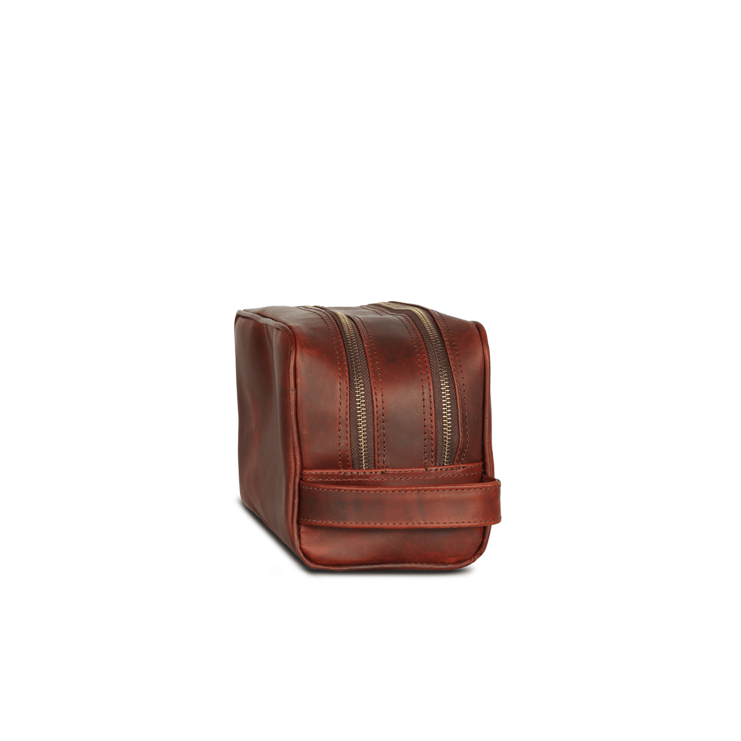 Travel Refresh Genuine Leather Tolietry Bag Sepia Wine