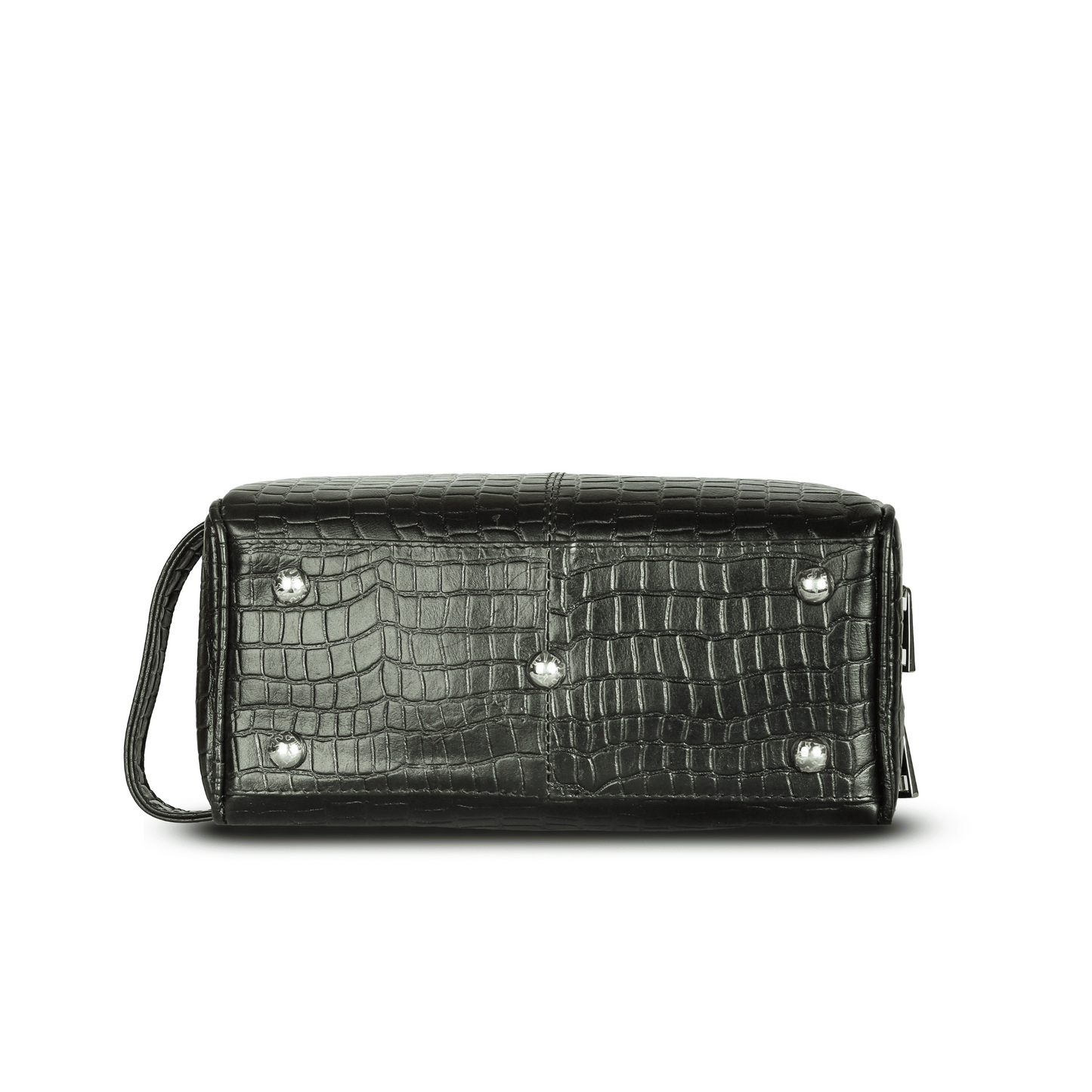 Travel Refresh Genuine Leather Tolietry Bag Ebony Black