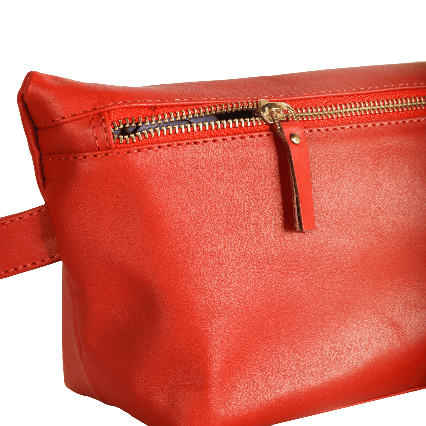 Carry Adventure Genuine Leather Makeup Pouch Orange Touch