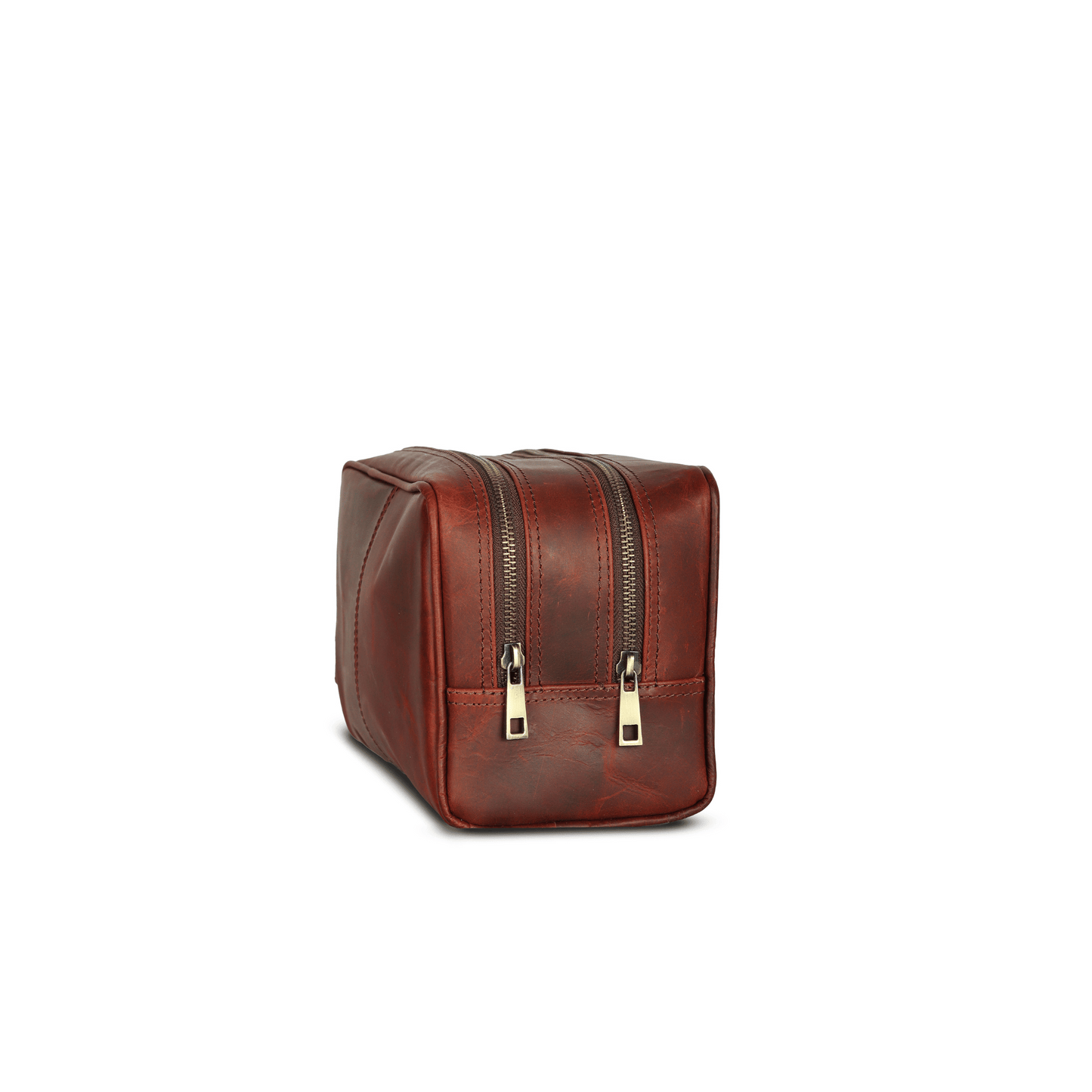 Travel Refresh Genuine Leather Tolietry Bag Sepia Wine