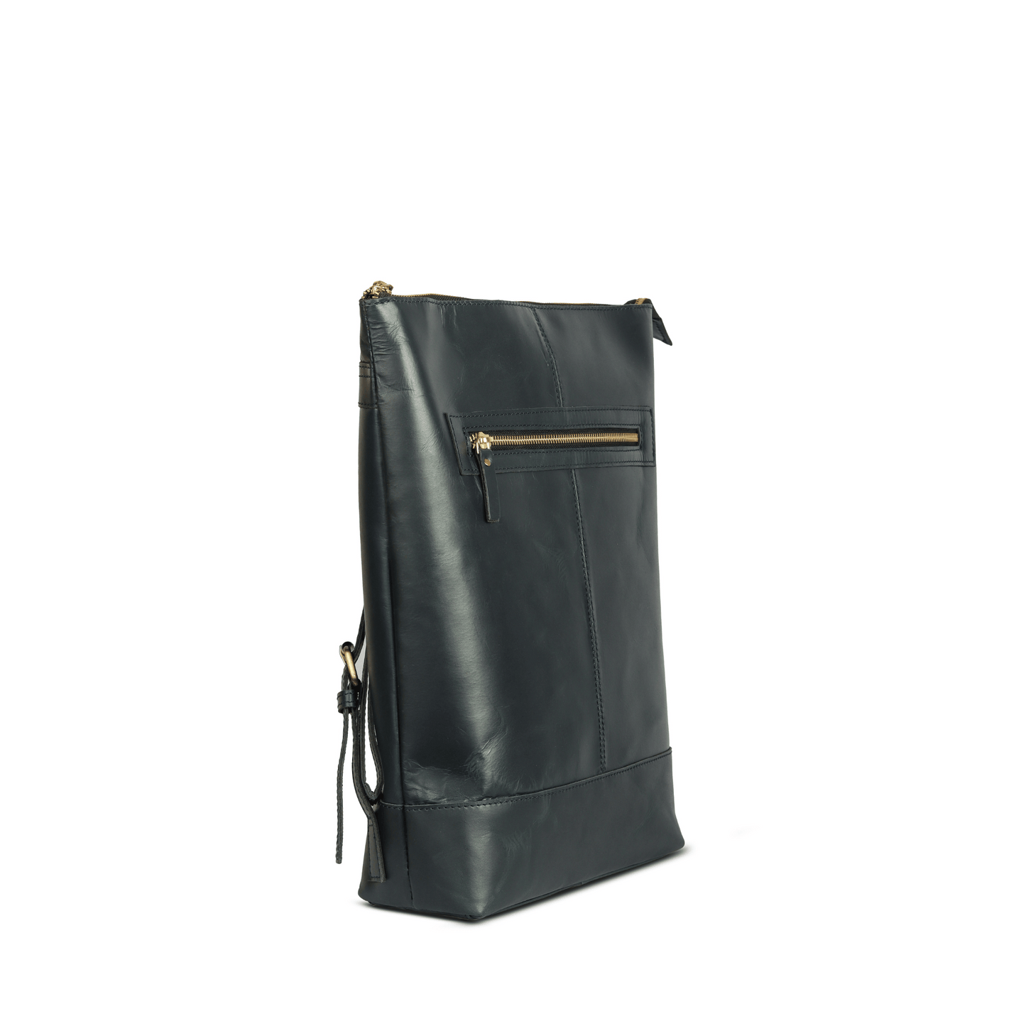 Techtrek Genuine Leather Bagpack Midnight Blue