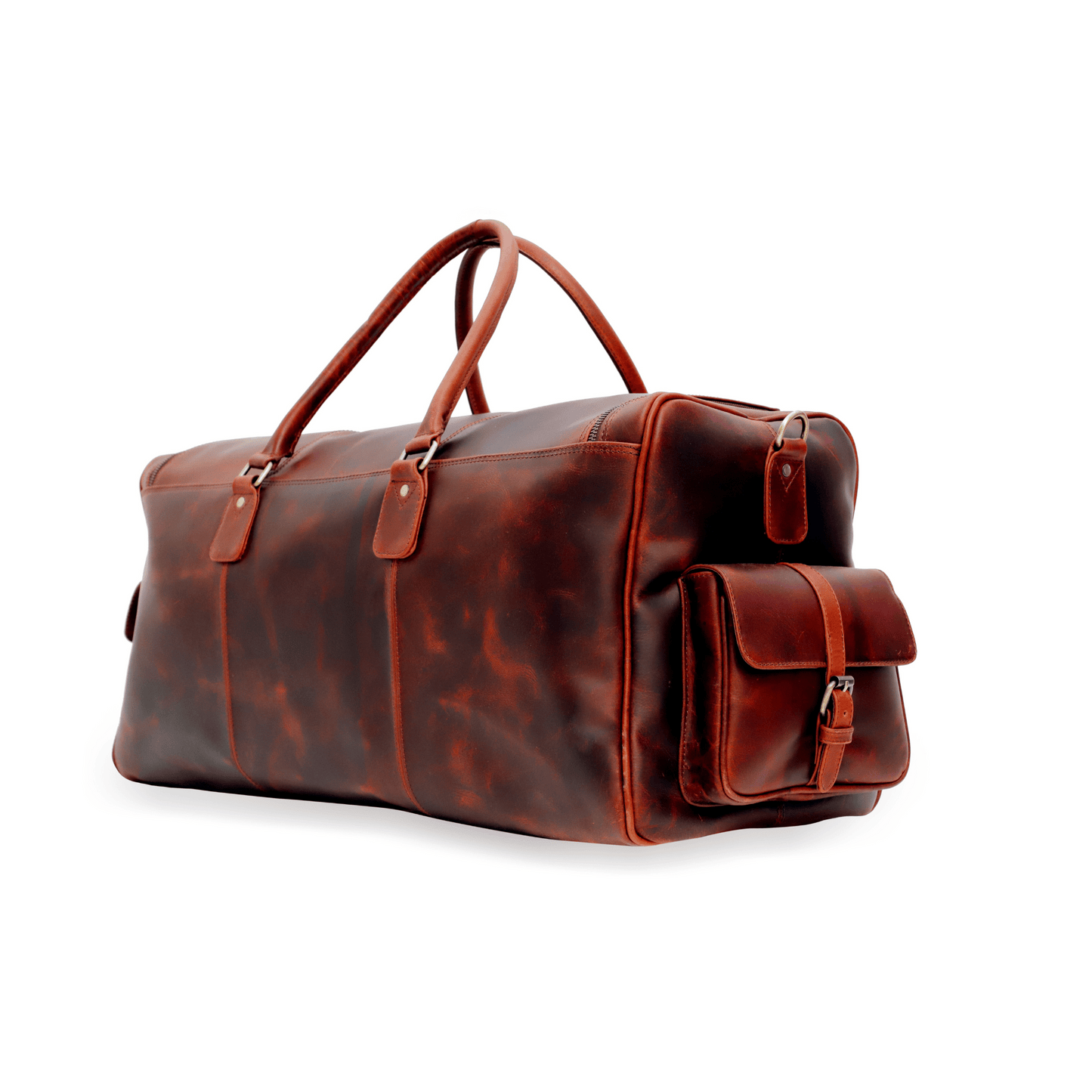 Voyage Ready Genuine Leather Duffle Bag Sepia Wine