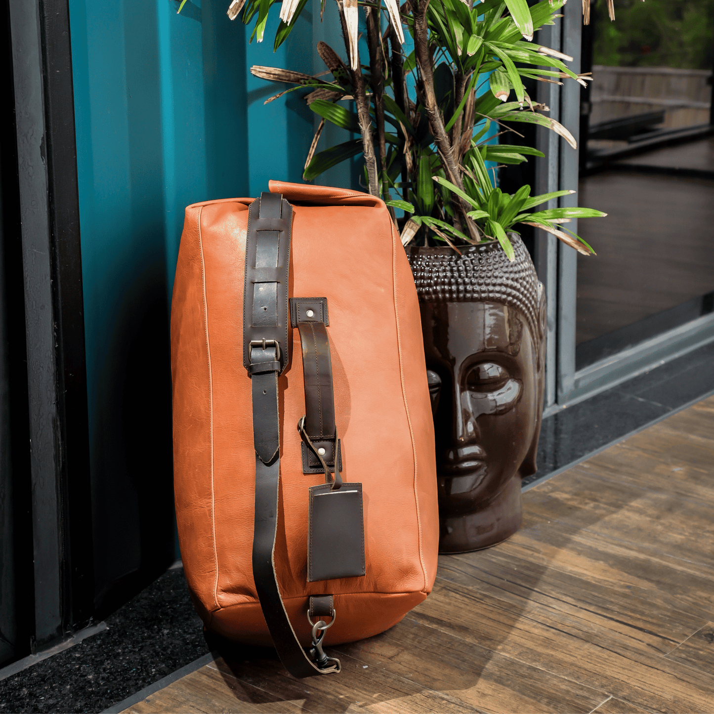 Troopers Military Genuine Leather Duffle Bag Tan Touch