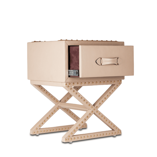 Leather Side Table