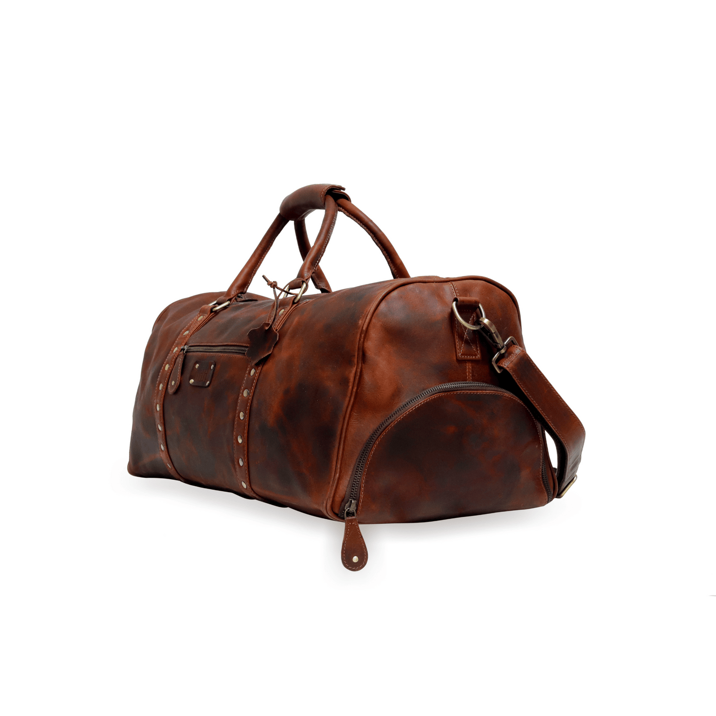 Explore Ready Genuine Leather Duffle Bag Sepia Wine