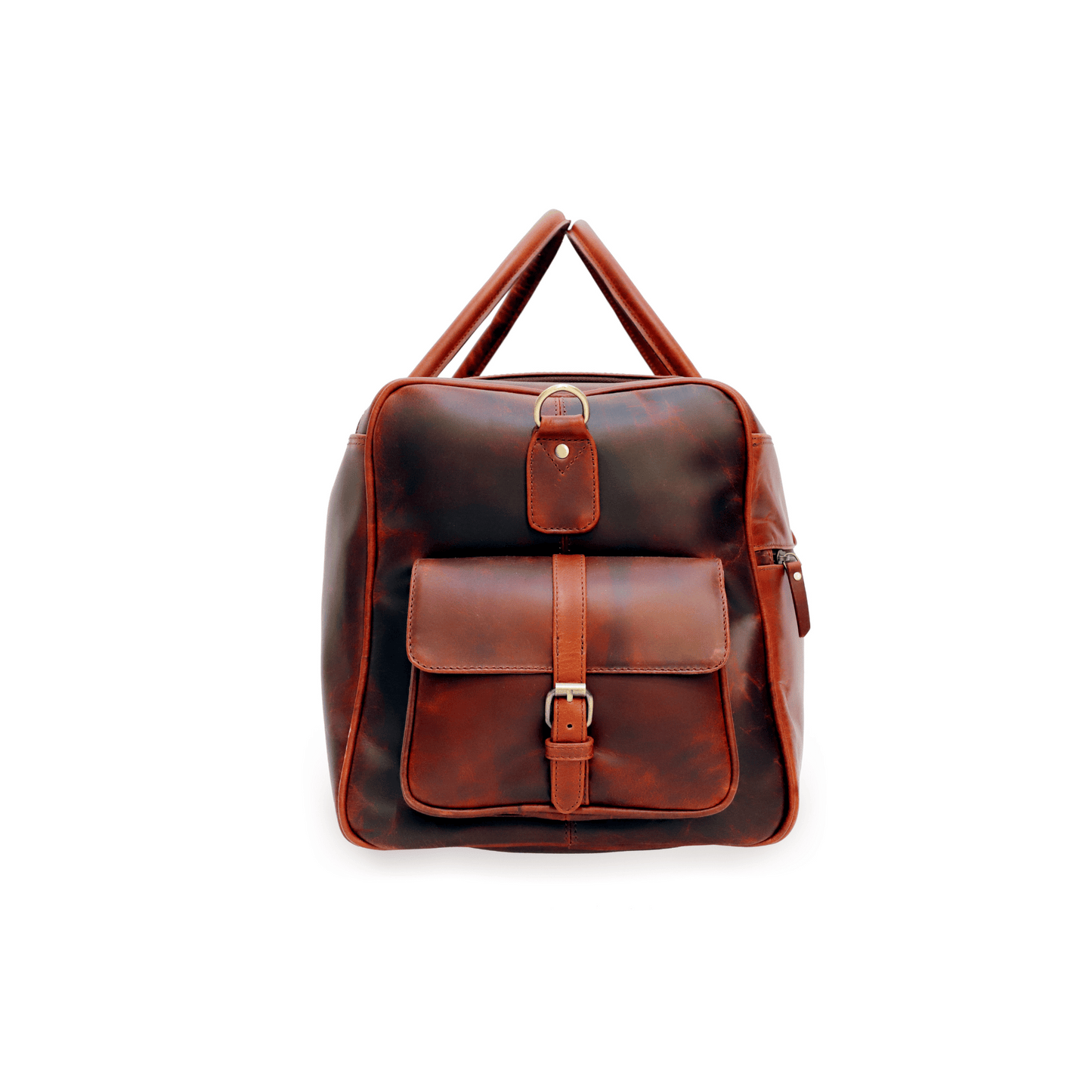 Voyage Ready Genuine Leather Duffle Bag Sepia Wine