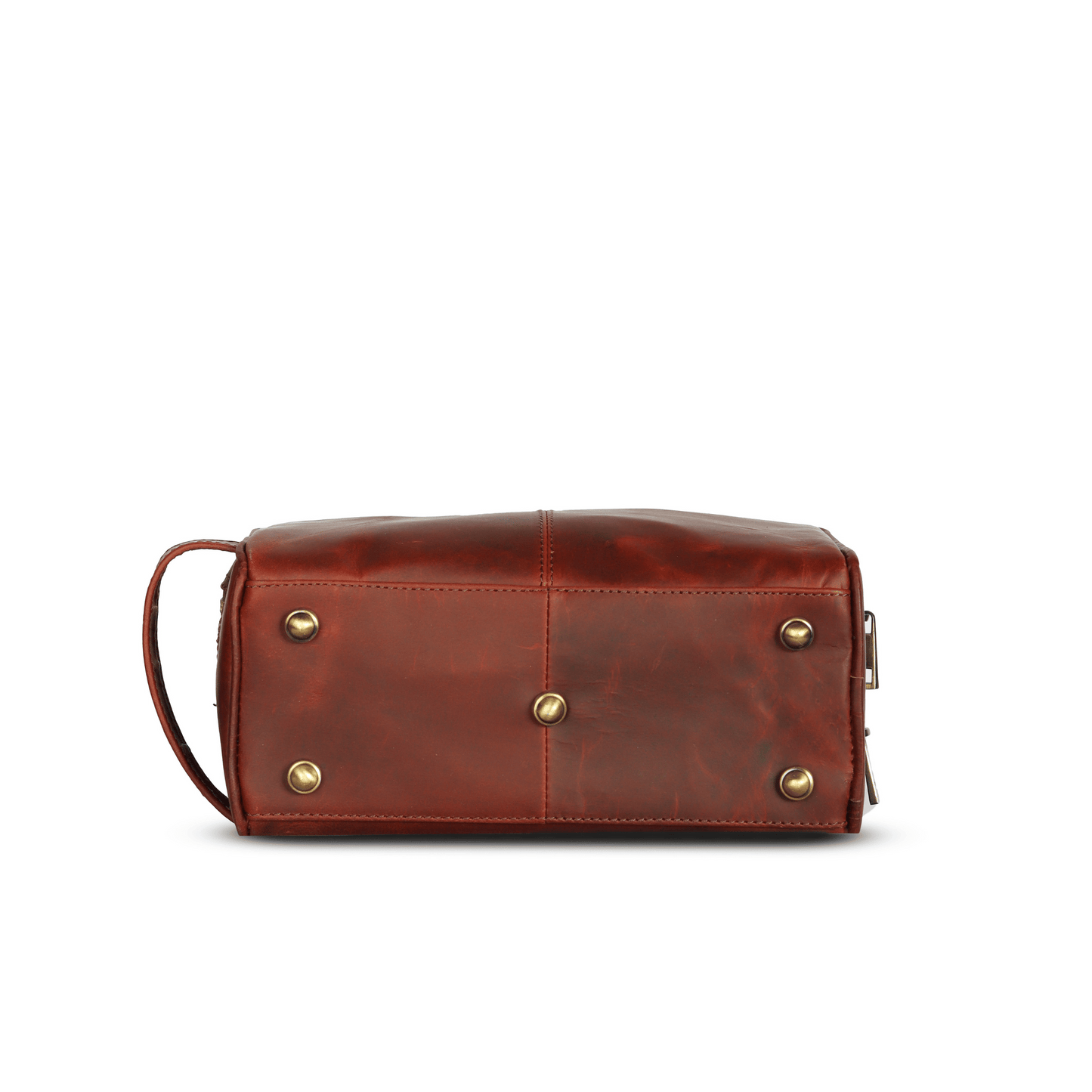 Travel Refresh Genuine Leather Tolietry Bag Sepia Wine