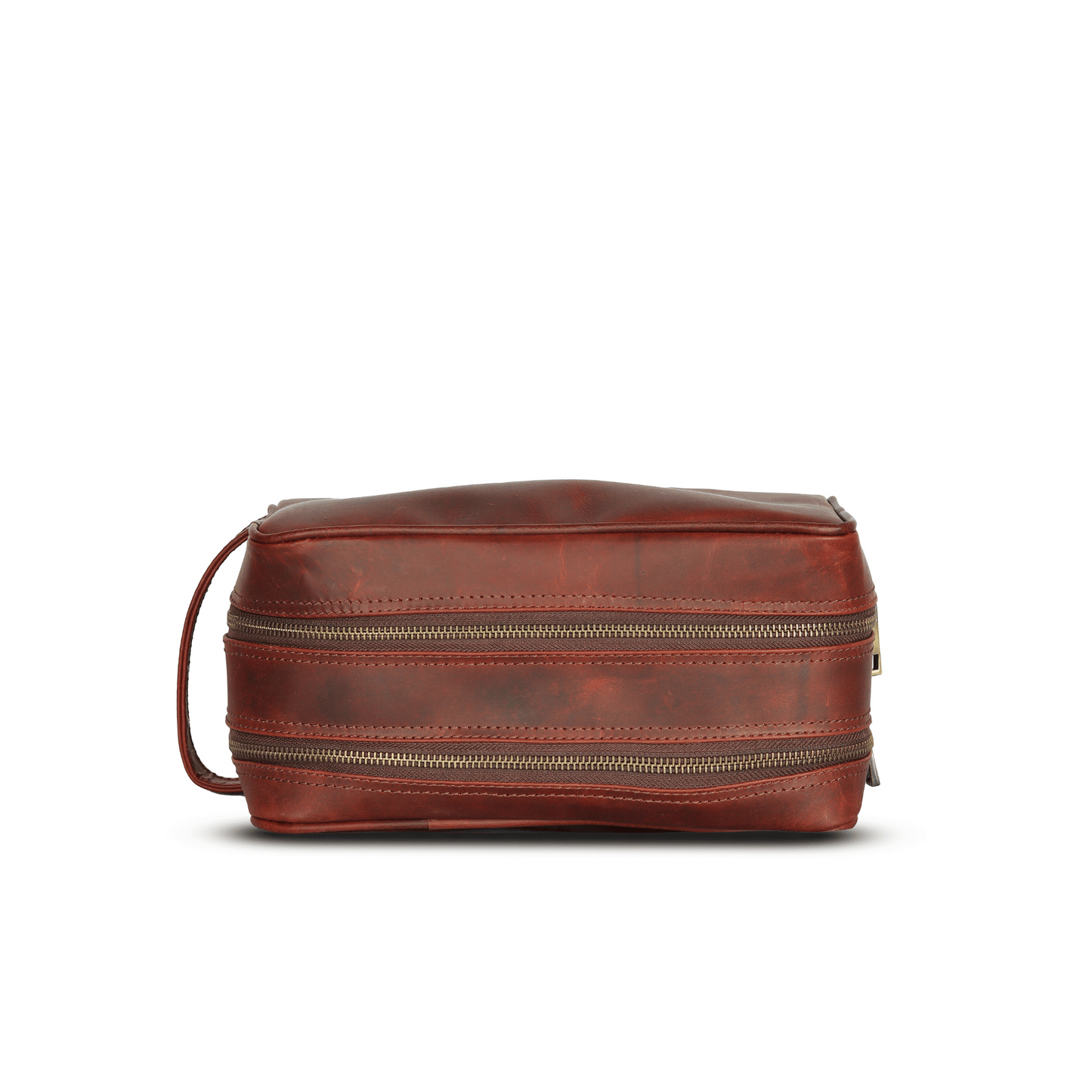 Travel Refresh Genuine Leather Tolietry Bag Sepia Wine