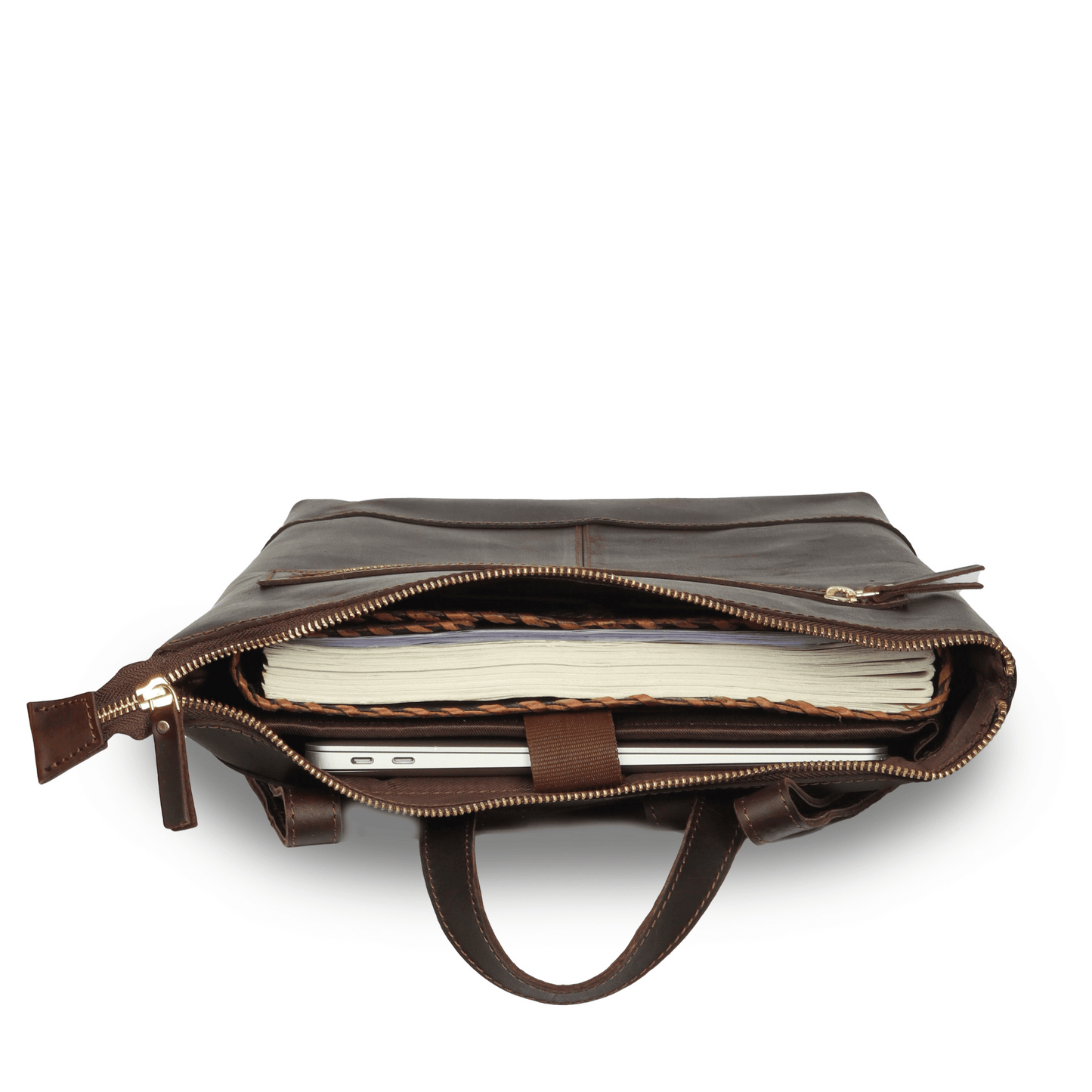 Techtrek Genuine Leather Bagpack Muddy Brown