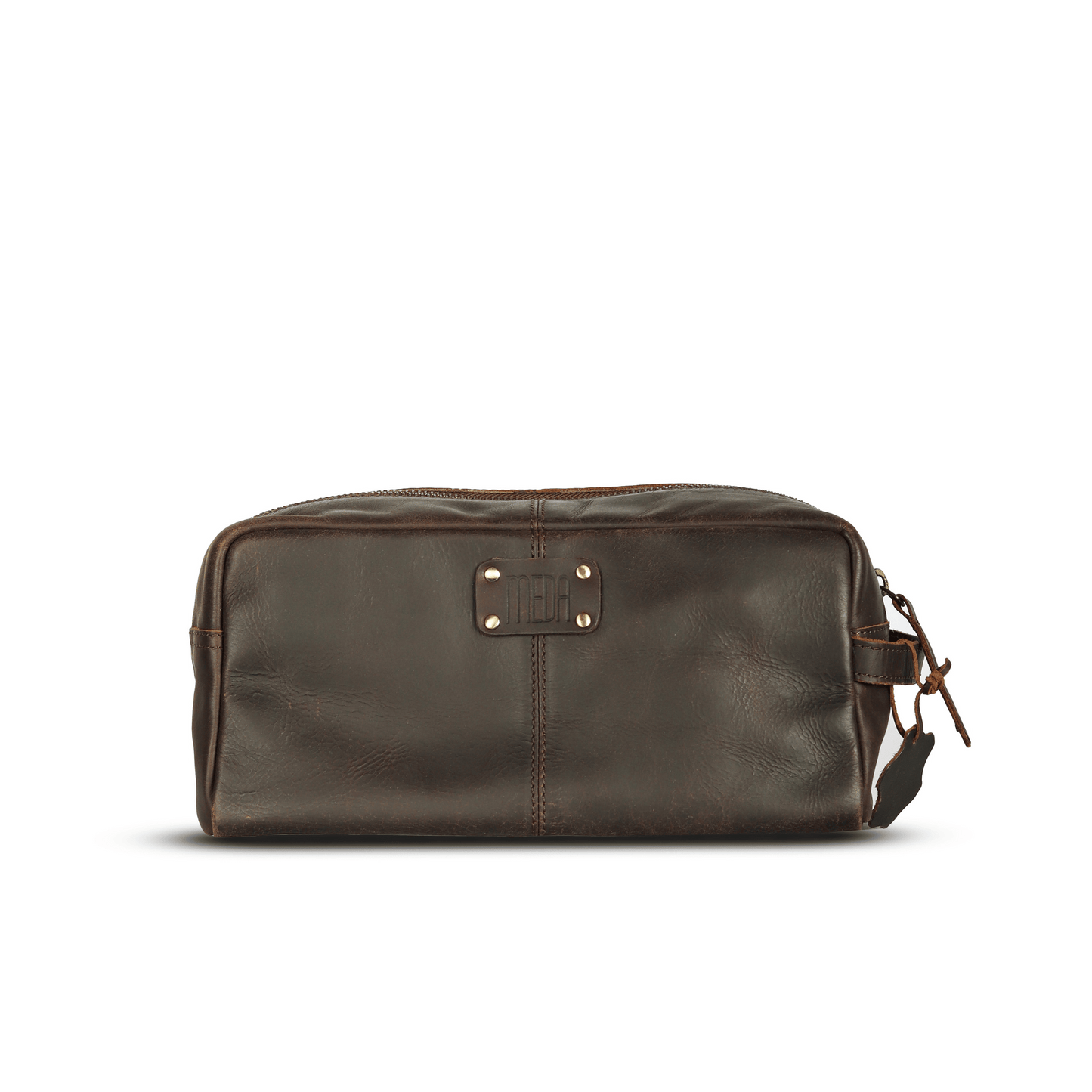 ON the go pouch Genuine Leather Tolietry Bag Muddy Brown