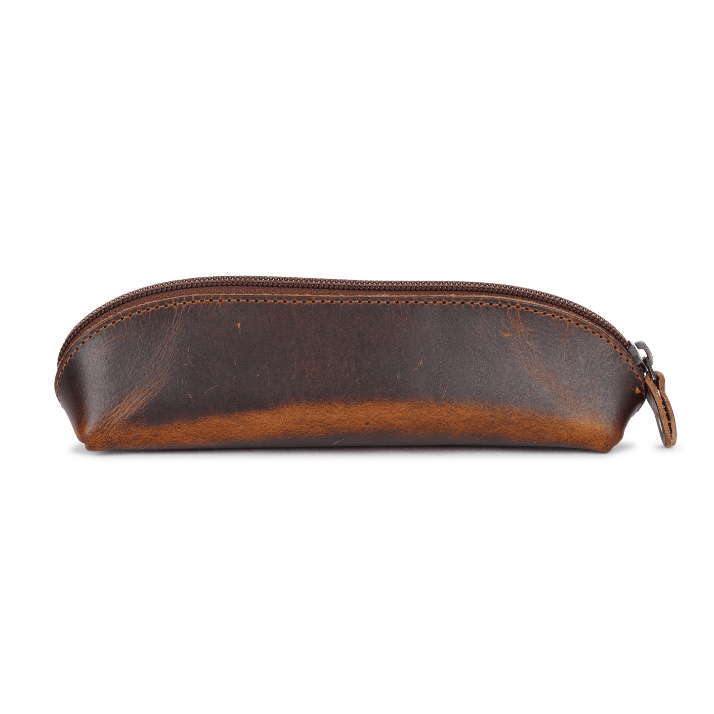 Pen Pod Pencil Box Genuine Leather Hard Tan