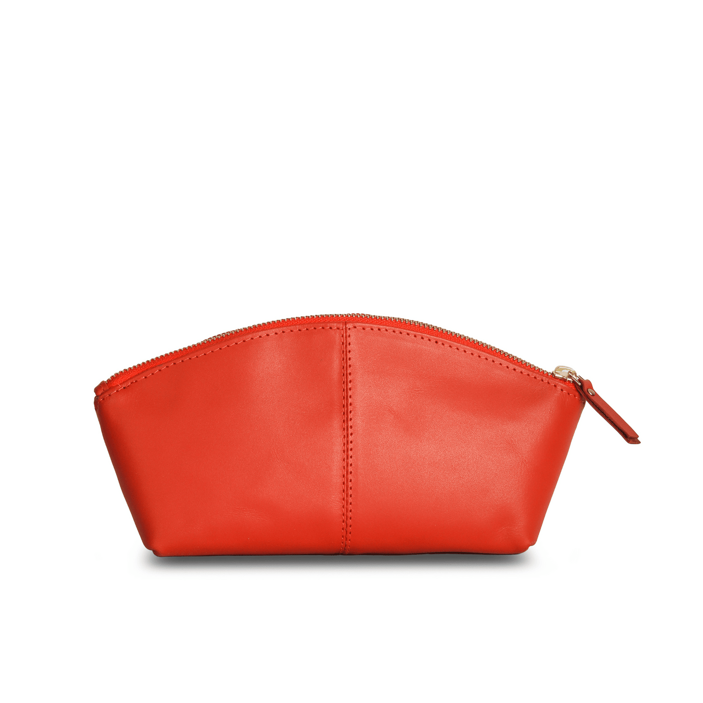 Roamready Genuine Leather Makeup Pouch Orange Touch