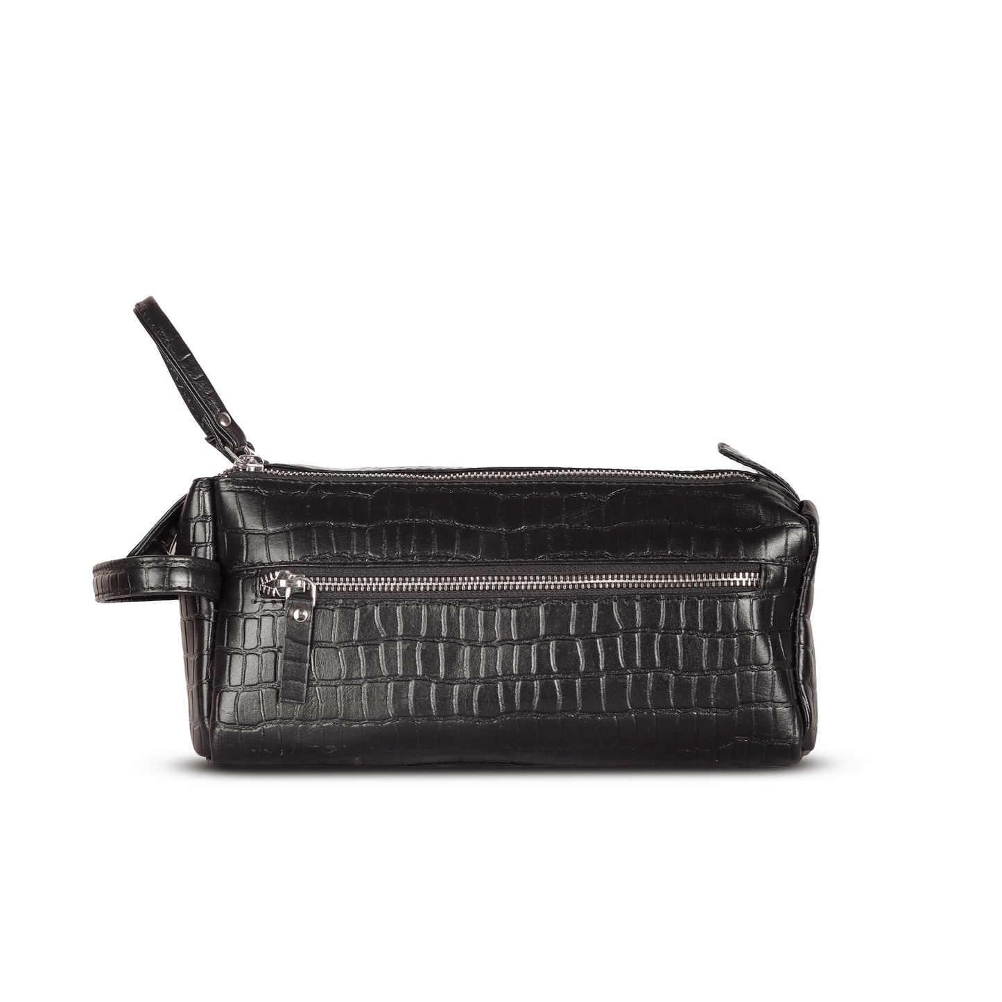 Travel Mate Genuine Leather Tolietry Bag Ebony Black
