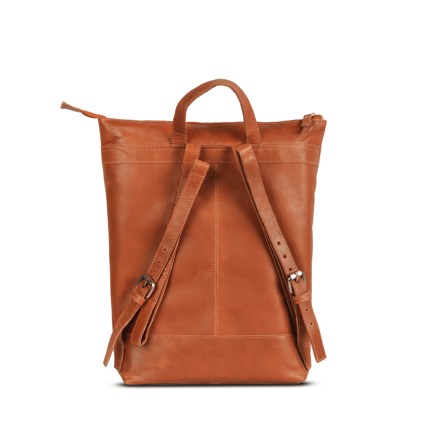 Techtrek Genuine Leather Bagpack Tan Touch