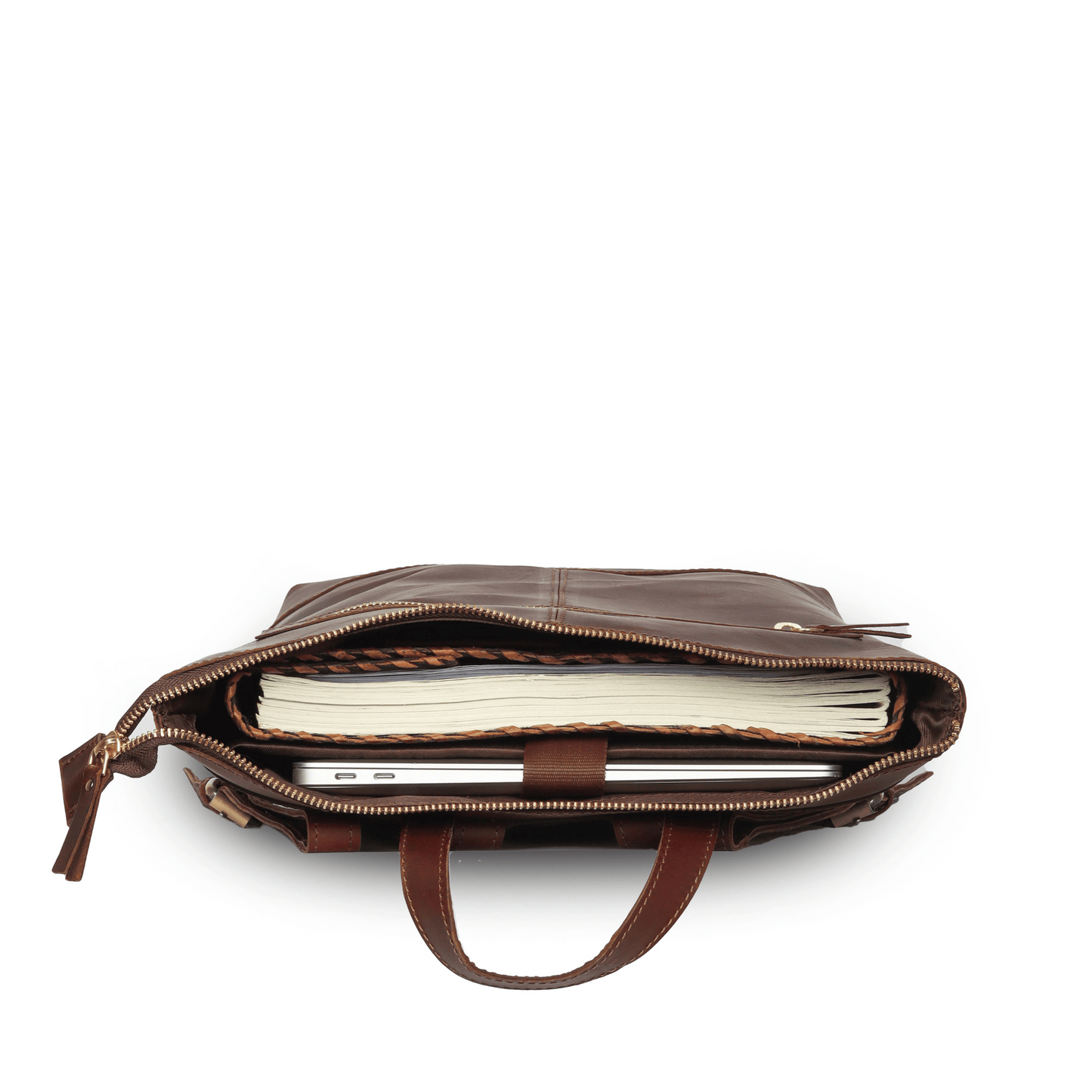 Techtrek Genuine Leather Bagpack Muddy Brown