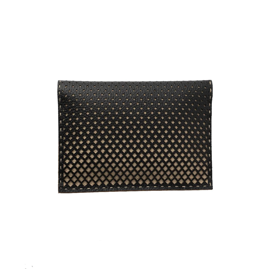 Hand Made And Upcycled Designer Wallets - Polka Black