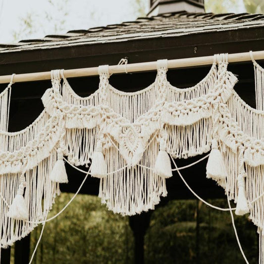 Timeless Tie-the-Knot Tapestry - Wedding Backdrop