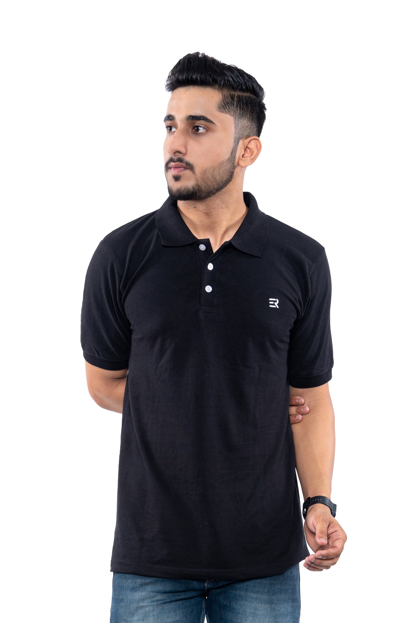 Blue Tie & Dye Polo T-Shirt