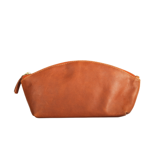 Roamready Genuine Leather Makeup Pouch Tan Touch