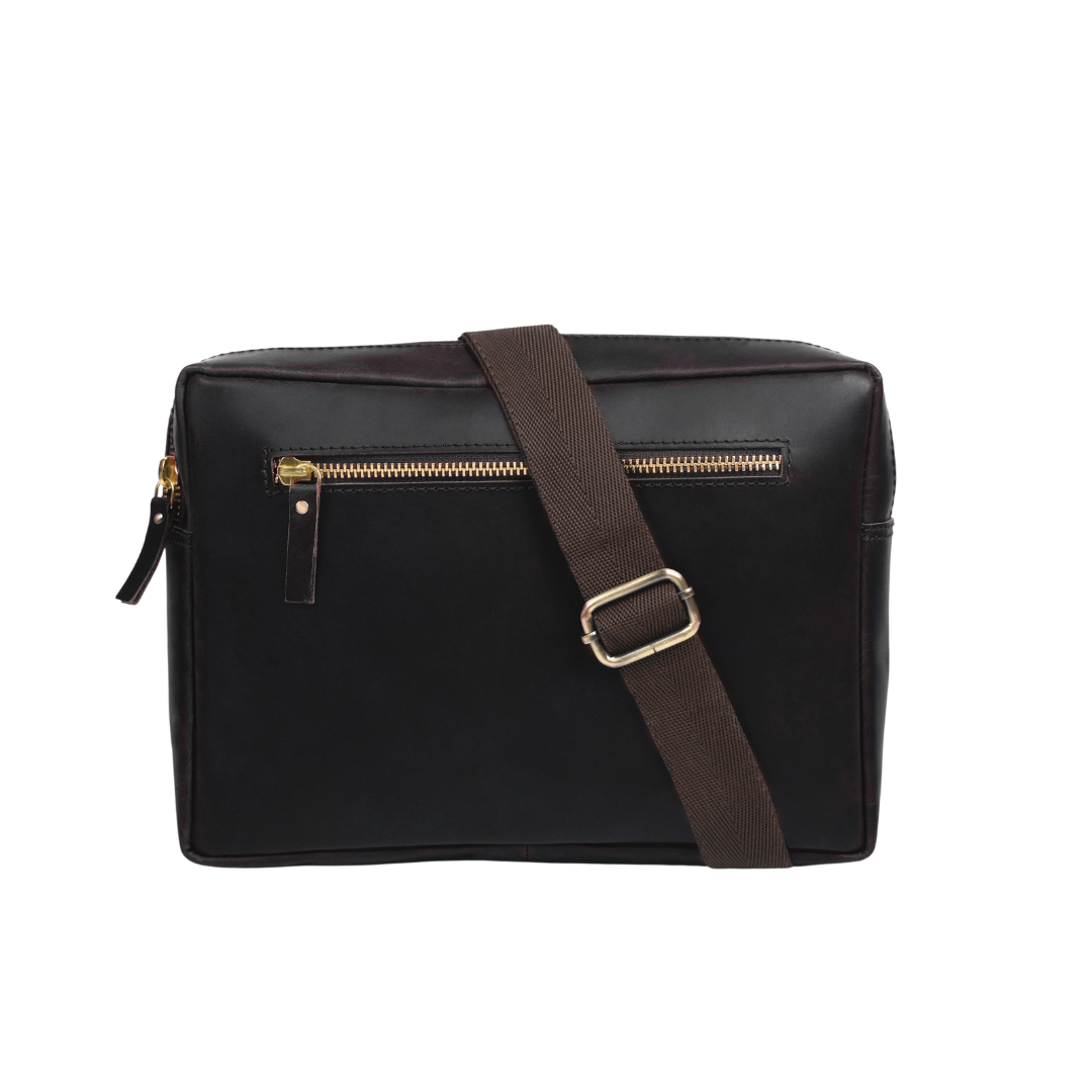 Get set rider Genuine Leather Chest Bag Sepia Wine