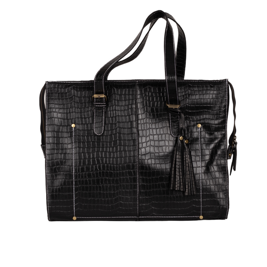 Shopper Tote Bag Big Size Ebony Black