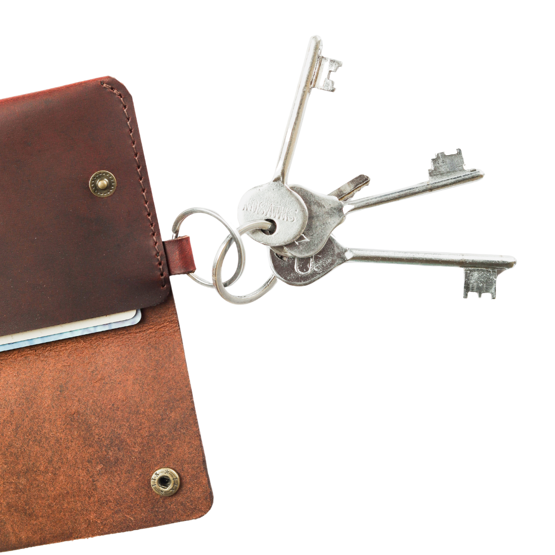 Grip Clip Card & Key Holder Sepia Wine