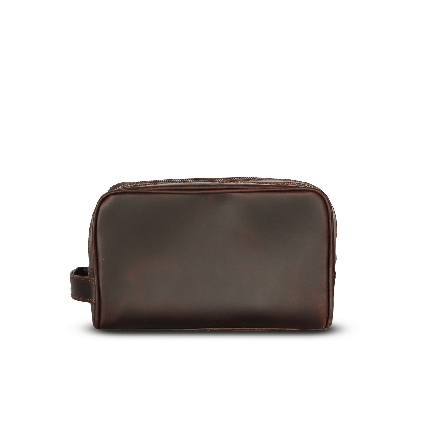 Travel Refresh Genuine Leather Tolietry Bag Ebony Black