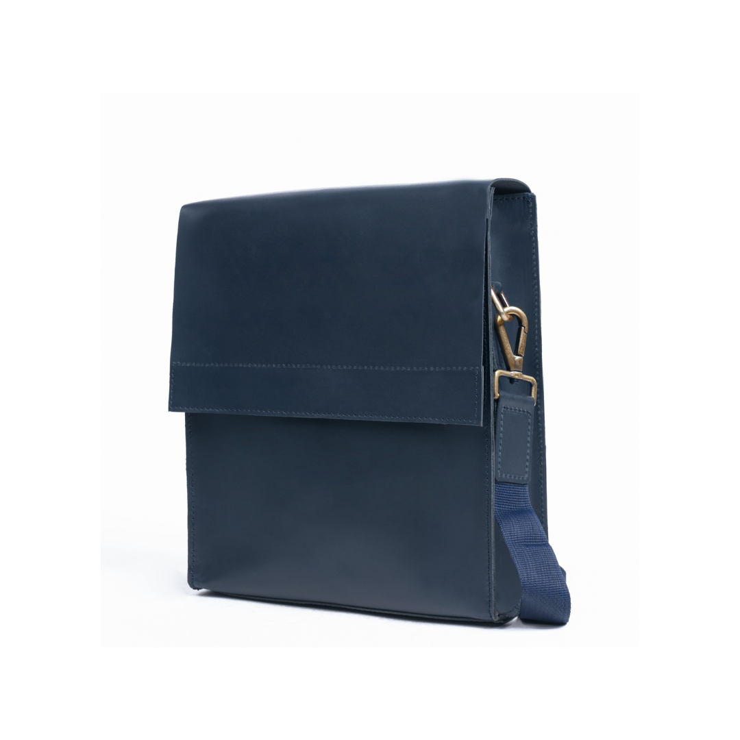 Classic Crosssover Genuine Leather Cross Body Bag Midnight Blue