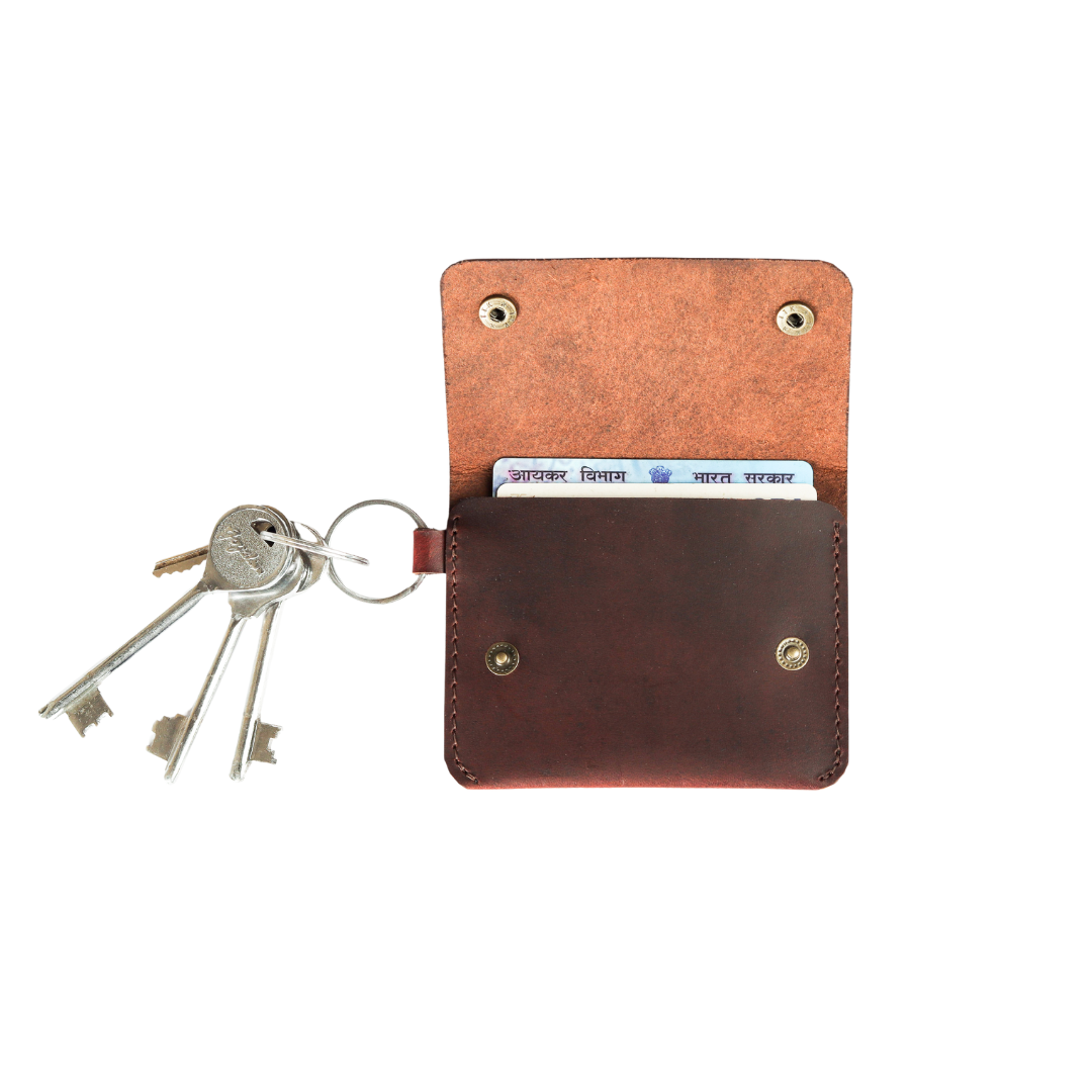 Grip Clip Card & Key Holder Sepia Wine