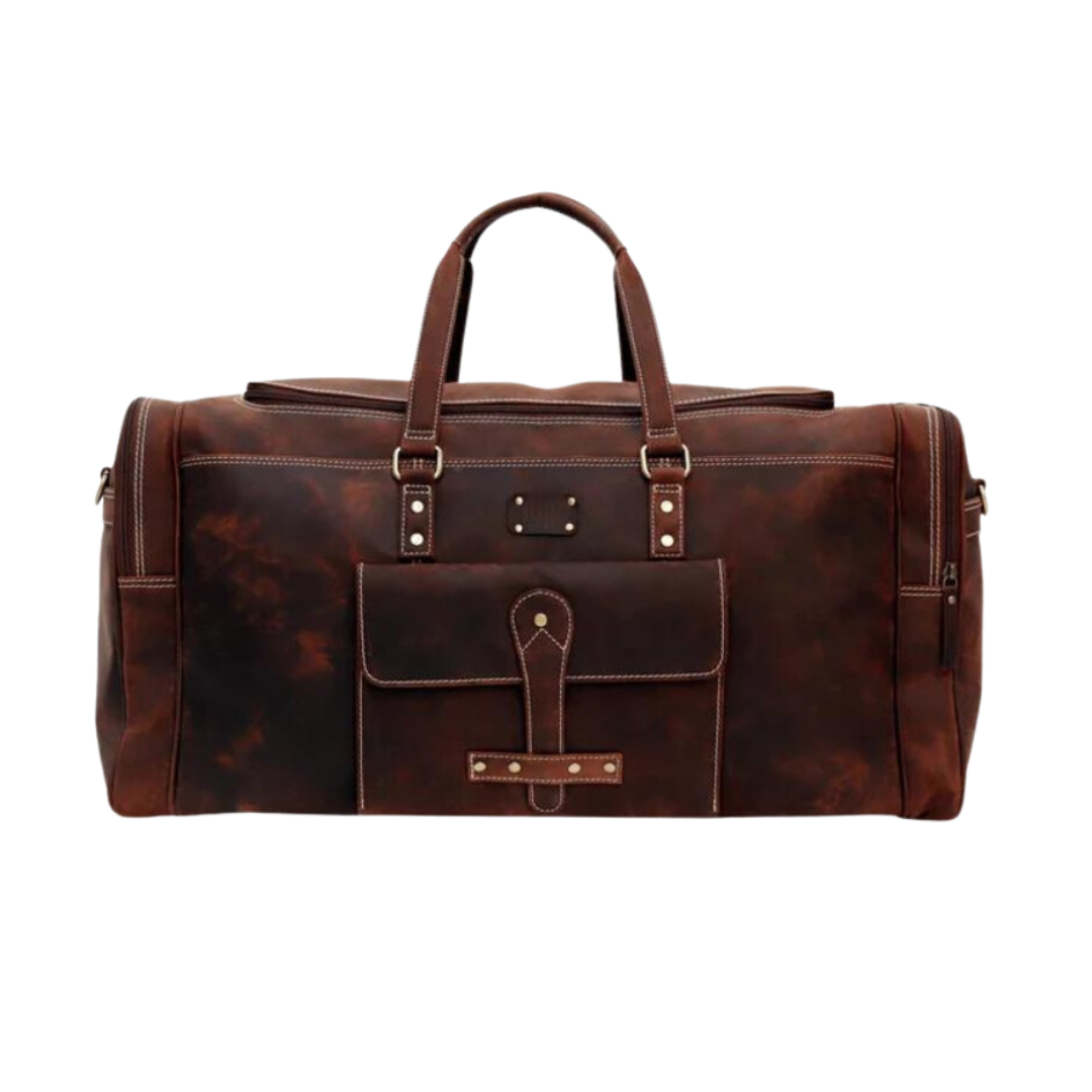Rustic Trail Genuine Leather Duffle Bag