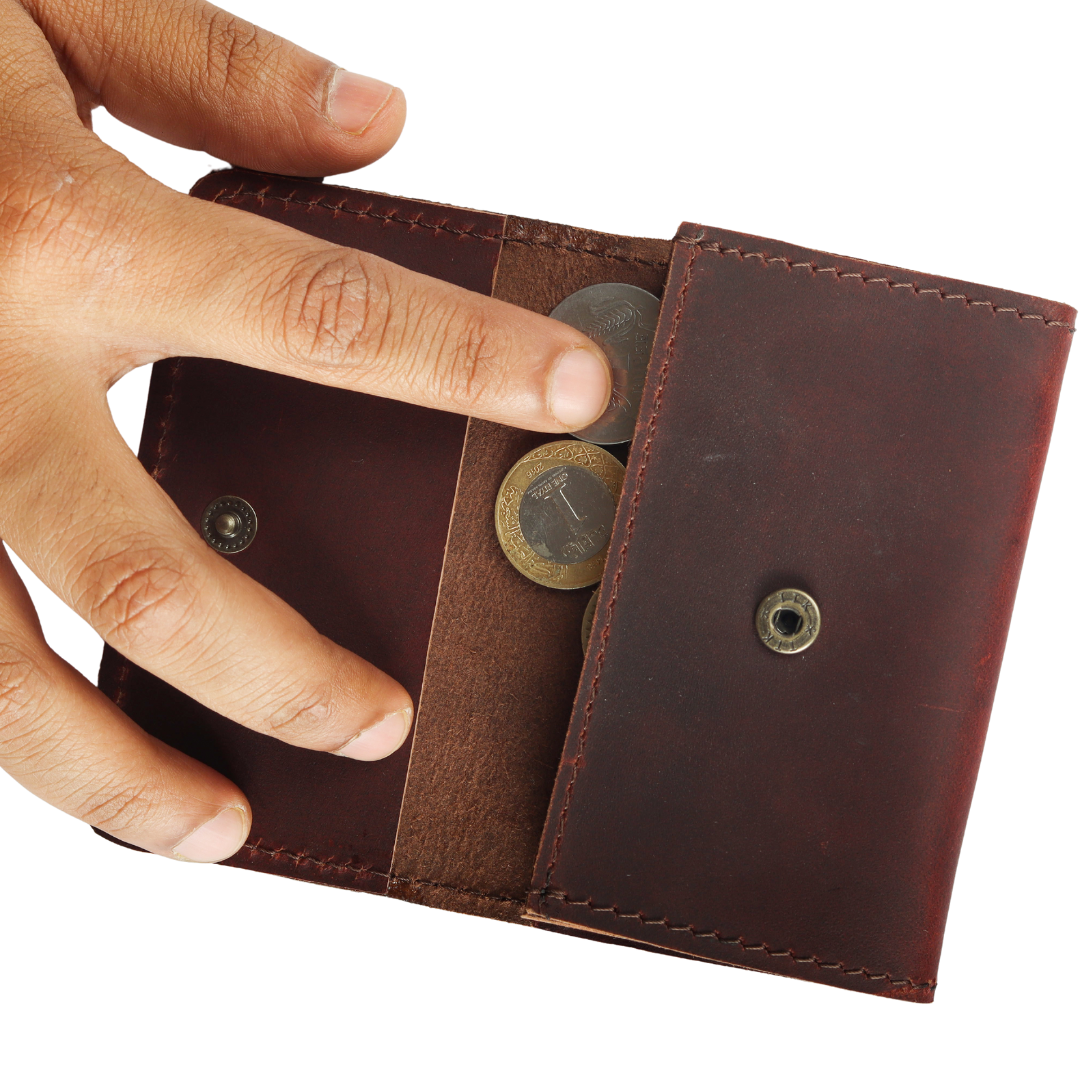 Miniguard Card Coin Pouch Sepia Wine